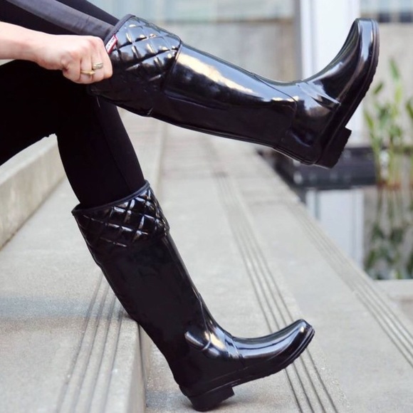 hunter quilted rain boots